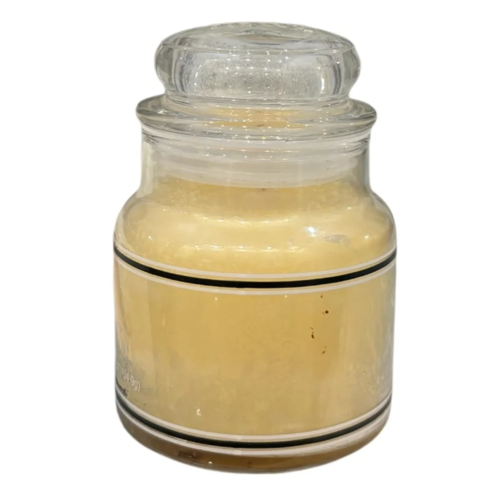 RARE Vintage Yankee Candle French Vanilla 3.7oz Small Jar Retired Black Band HTF
